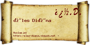 Éles Diána névjegykártya